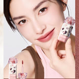Mistine Thai Latte Juicy Lip Glaze Leopard Print #V02 Cold Rose Milk