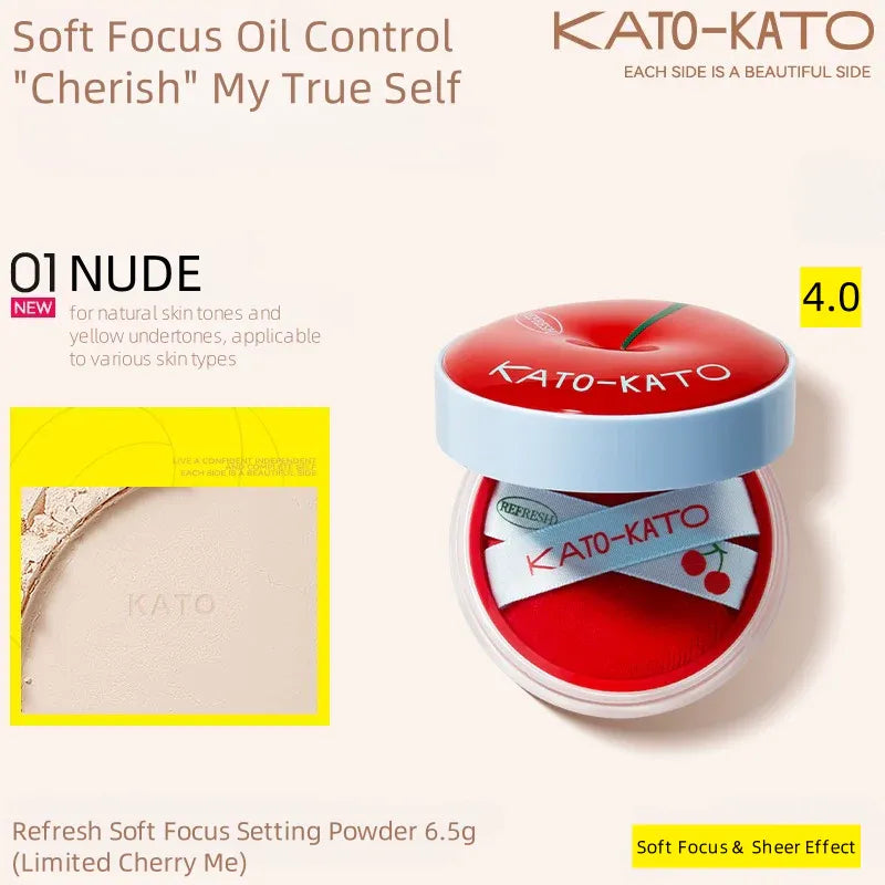 Kato-Kato Cherry Me Soft Focus Setting Powder #01 Nude  6.5g