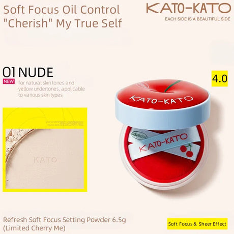 Kato-Kato Cherry Me Soft Focus Setting Powder #01 Nude  6.5g