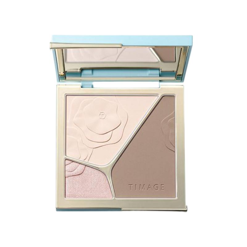 Timage 3-Color Highlight Contour Palette #A02 Moonlight Clean