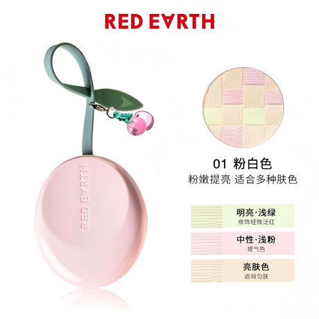 Red Earth Tietie Powder Compact Pressed Powder #01 Pink White 6g
