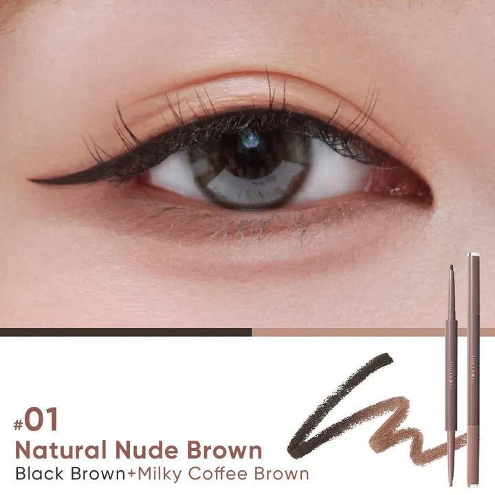 Judydoll Dual-Color Gel Eyeliner Pencil #01 Natural Nude Brown