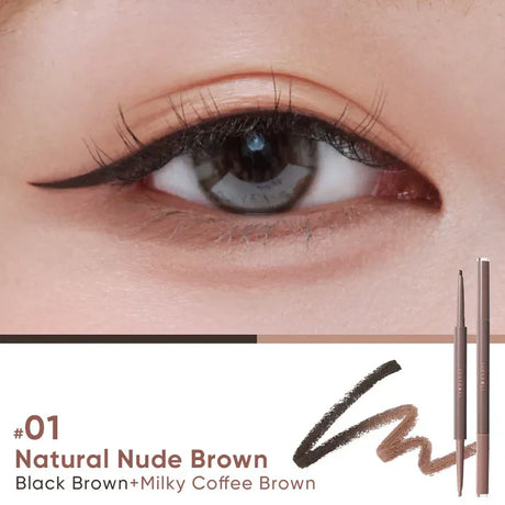 Judydoll Dual-Color Gel Eyeliner Pencil #01 Natural Nude Brown