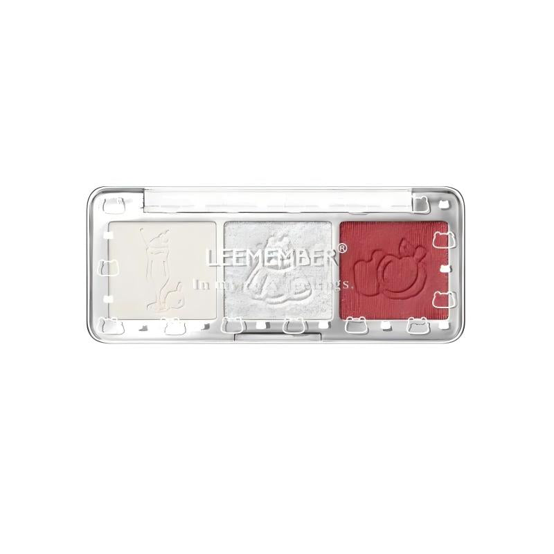 Leemember Petal Play Tri-color Eye Shadow #JM21 Red White