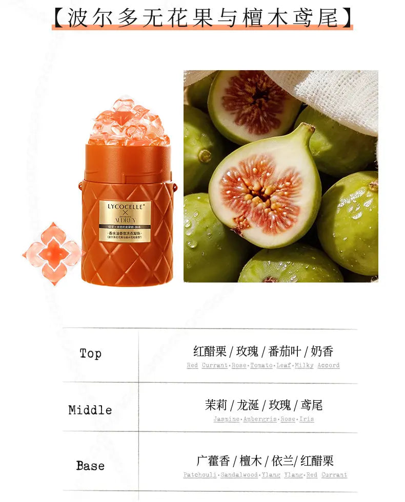 Lycocelle Fragrance Perfume Oil Laundry Pods Fig & Sandalwood 40pcs