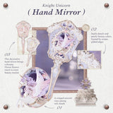 Flower Knows Knight Unicorn Hand Mirror #Cloud White