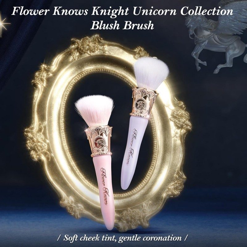 Flower Knows Knight Unicorn Angled Blush Brush Crystal Pink