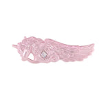 Flower Knows Knight Unicorn Hair Clip Pink Crystal