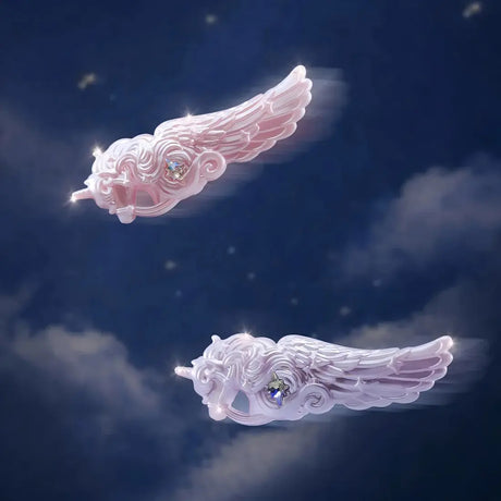 Flower Knows Knight Unicorn Hair Clip Violet Crystal