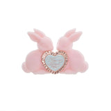 Flower Knows Bunny Garden Hair Clip Snowy Pink