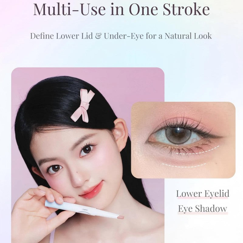 Flortt花洛莉亚彩虹泡泡双头唇线唇蜜笔#R02肉桂慕斯色