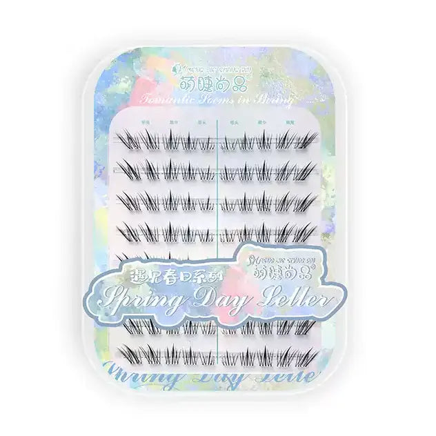 Meng Jie Shang Pin Spring Day Glue-Free False Eyelashes Small Slanted Flower