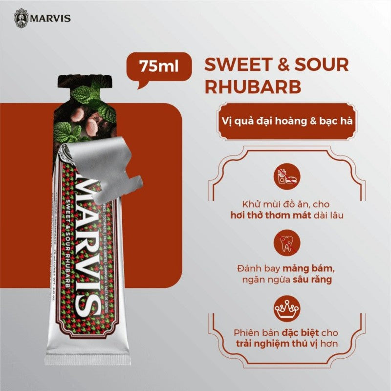 Marvis Sweet & Sour Rhubarb Toothpaste 75ml