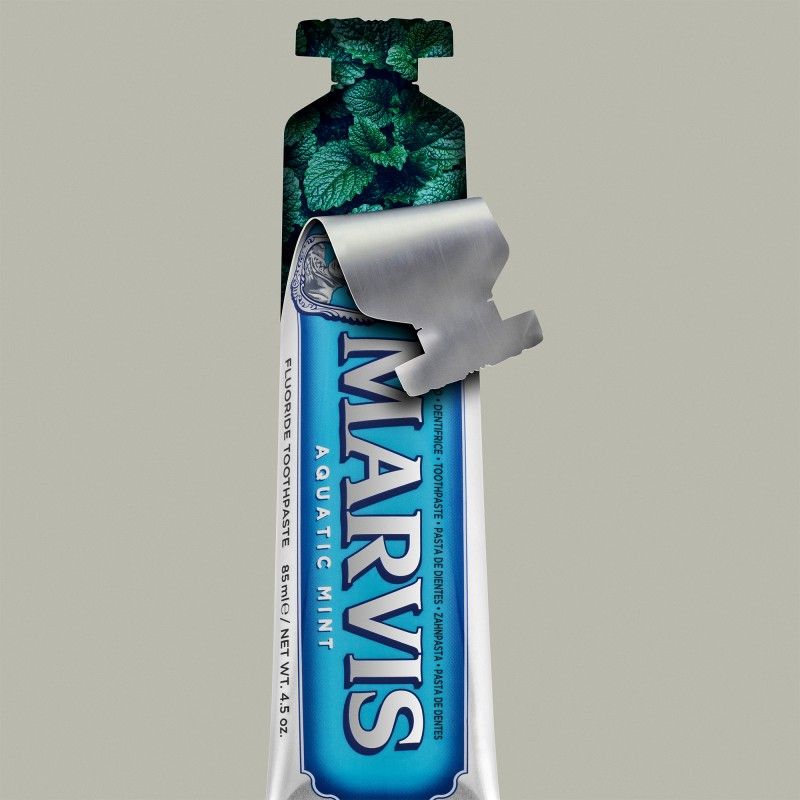 Marvis玛尔斯牙膏海洋薄荷风味蓝色 85ml
