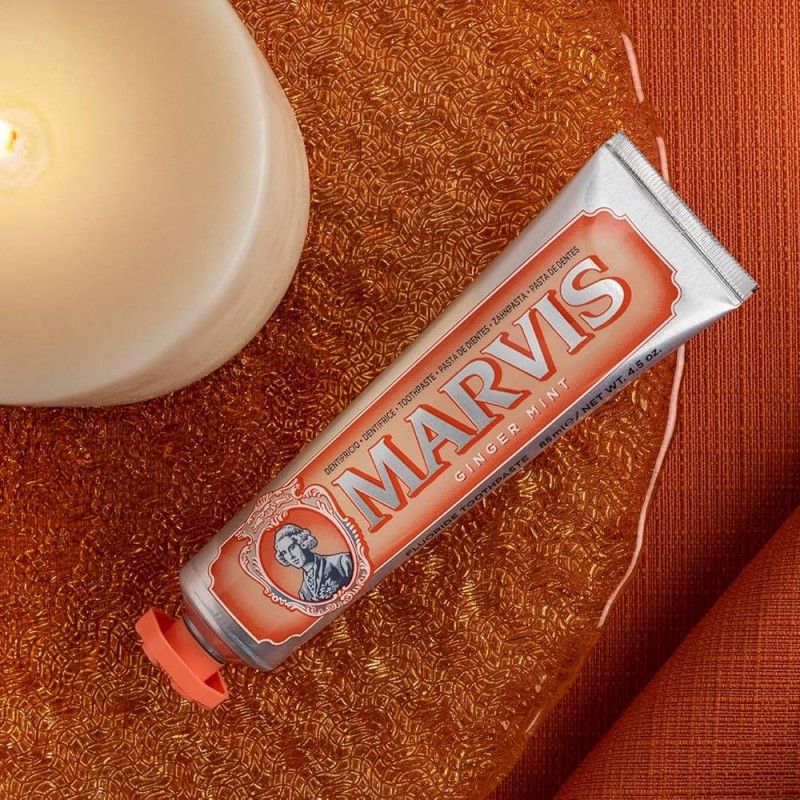 Marvis玛尔斯亮白净齿牙膏生姜薄荷橙色 85ml