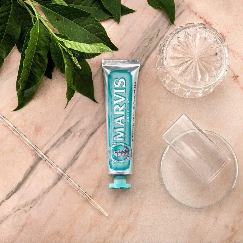 Marvis玛尔斯牙膏藿香薄荷浅绿清新口气 85ml