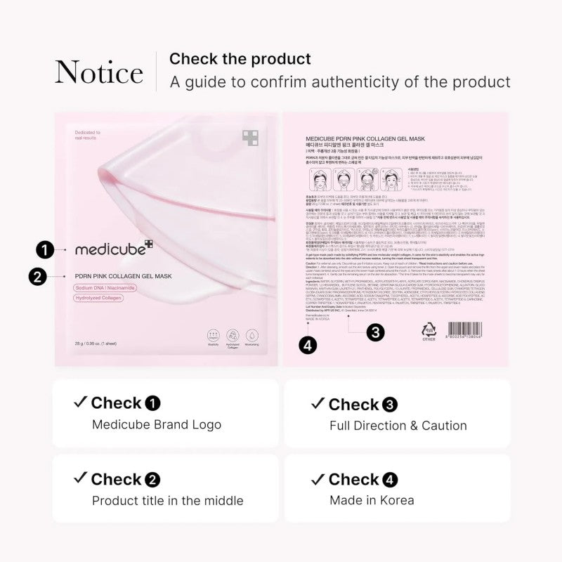 Medicube PDRN Pink Collagen Gel Mask 1pcs