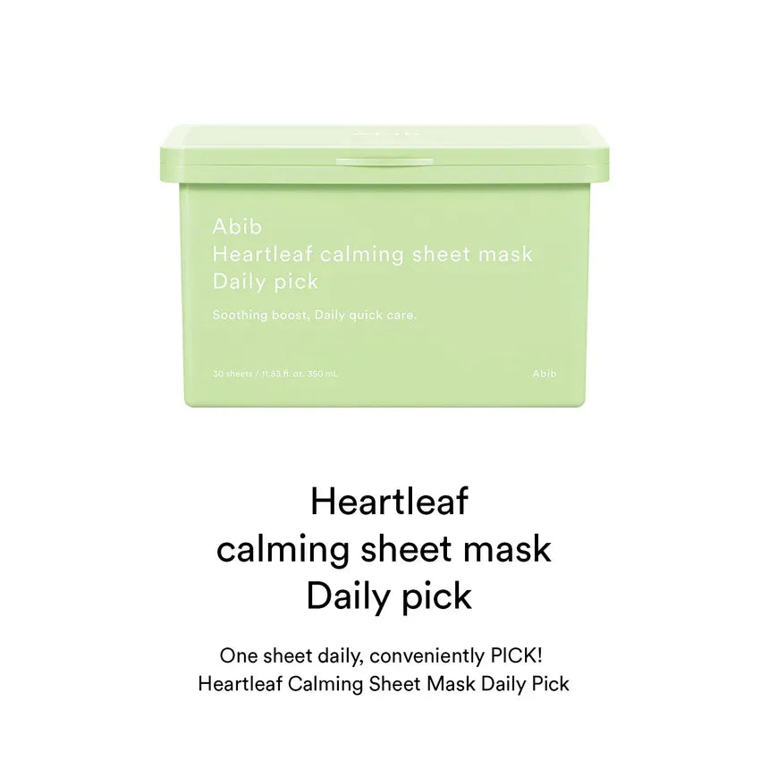Abib Heartleaf Calming Sheet Mask Daily Pick 30pcs