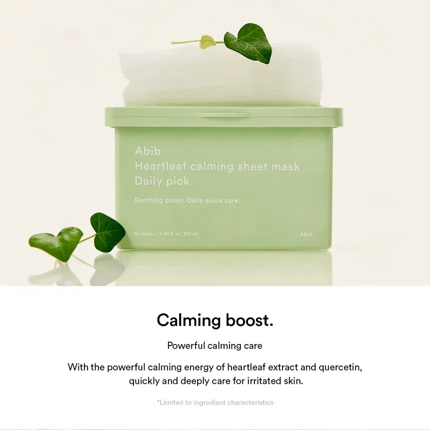 Abib Heartleaf Calming Sheet Mask Daily Pick 30pcs