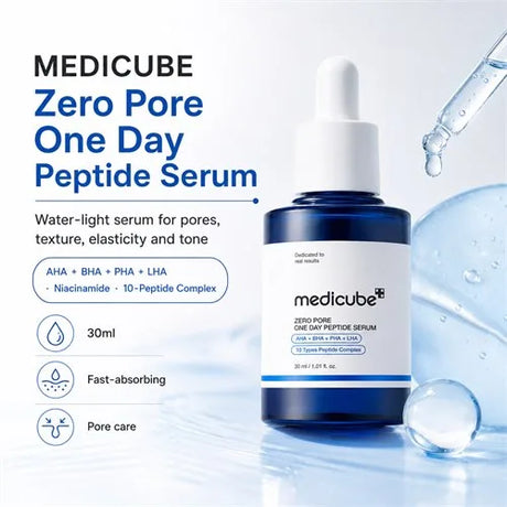 Medicube Zero Pore One Day Peptide Serum 30ml