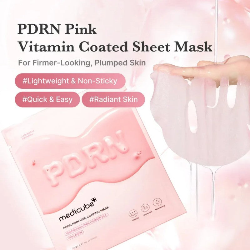 Medicube PDRN Pink Vita Coating Sheet Mask 10pcs