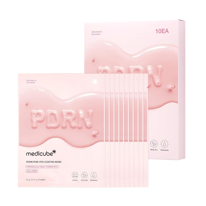 Medicube PDRN Pink Vita Coating Sheet Mask 10pcs