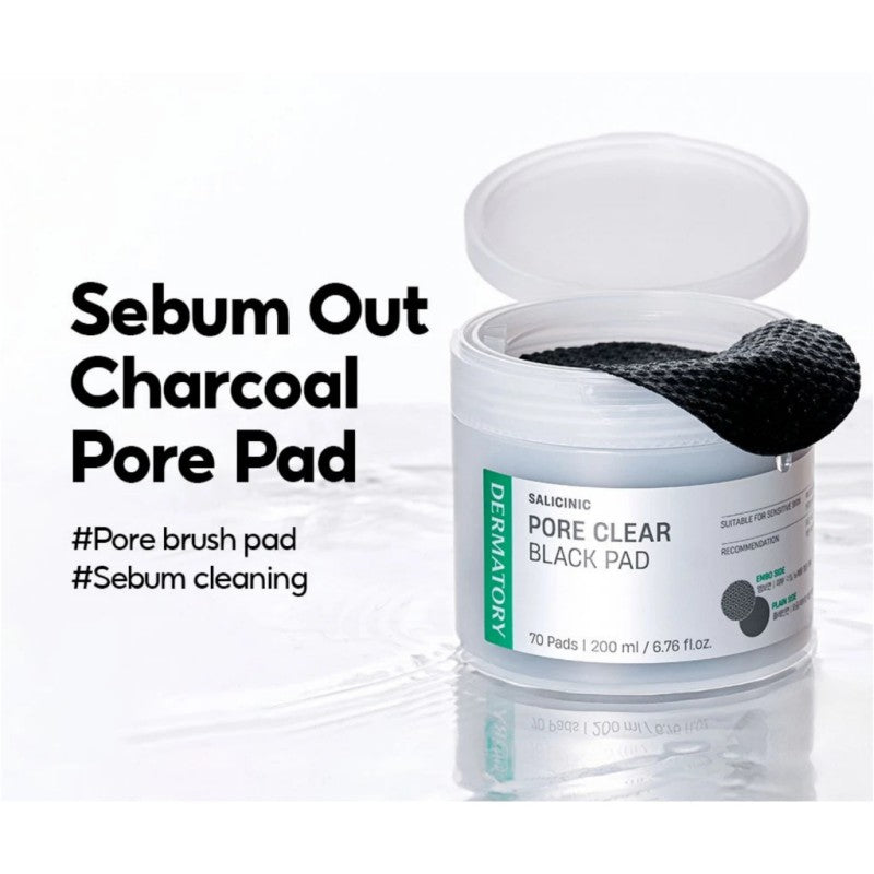 Dermatory Salicinic Pore Clear Black Pad 70pcs + Refill 70pcs