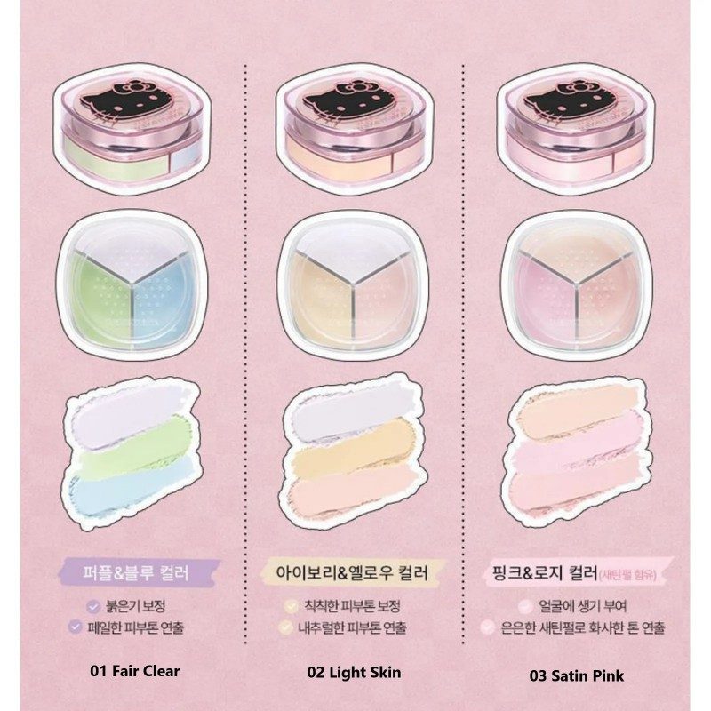 Wakemake Hello Kitty Stay Fixer Multi Color Powder #01 Pale Clear