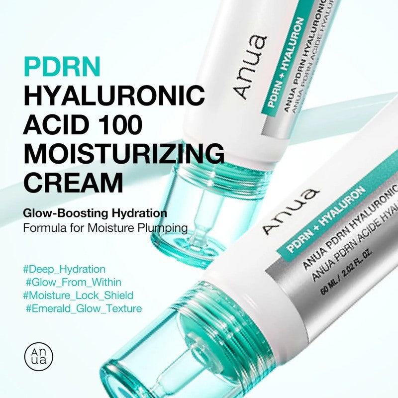 Anua PDRN Hyaluronic Acid 100 Moisturizing Cream 60ml*2