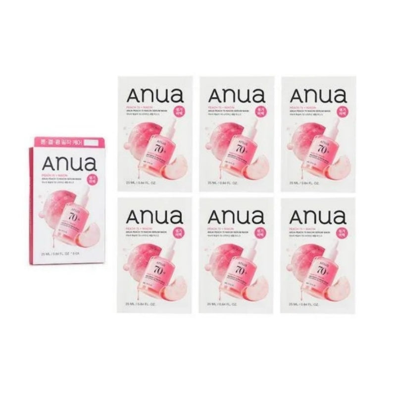 Anua Peach 70 Niacin Serum Mask 6pcs