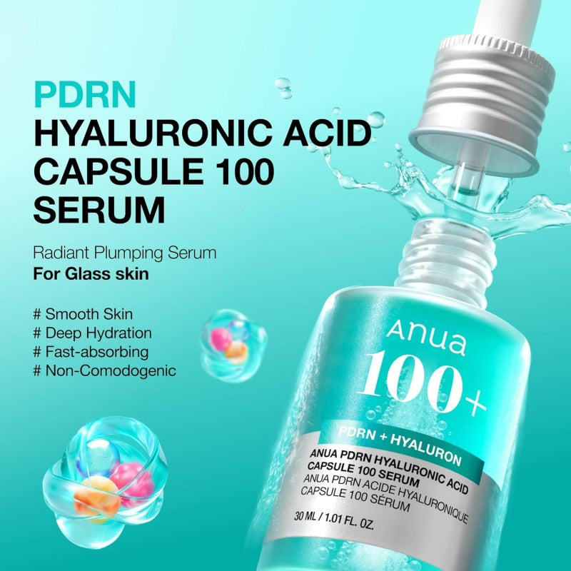 Anua PDRN Hyaluronic Acid Capsule 100 Serum 30ml + Cream 30ml