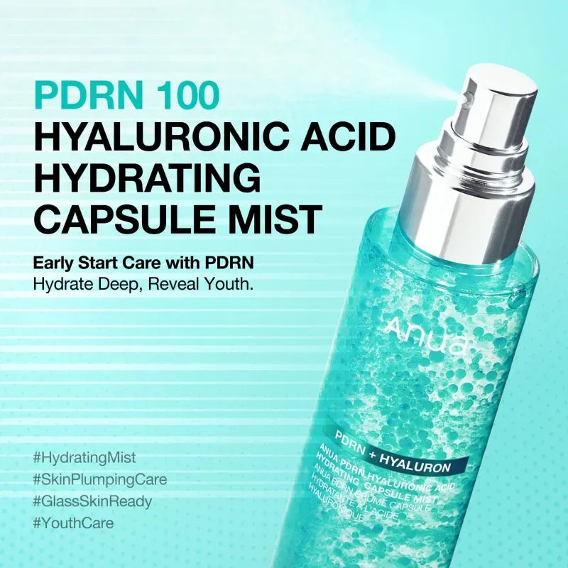 Anua PDRN Hyaluronic Acid Hydrating Capsule Mist 100ml (+Cream 10ml + Pad 2ea)