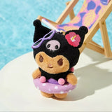 Olive Young x Sanrio Characters Love Summer Tanned Mascot Keychain Kuromi