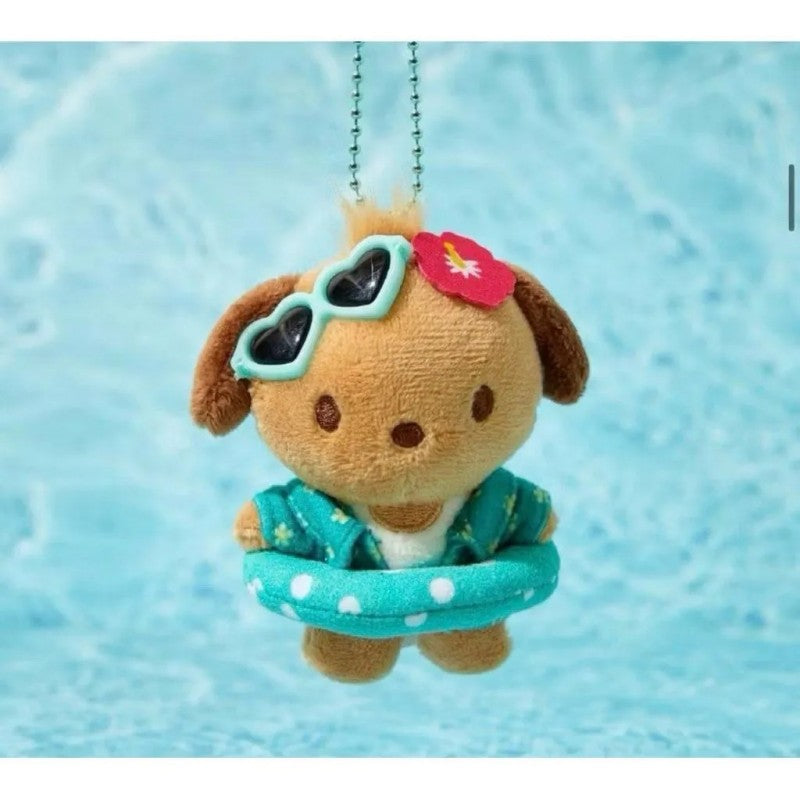 Olive Young × Sanrio Characters Love Summer Tanned Mascot Pochacco