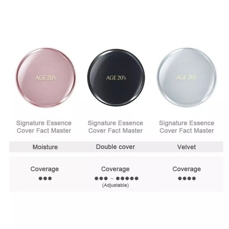 Age 20's Signature Essence Cover Pact Master Velvet #21 Light Beige