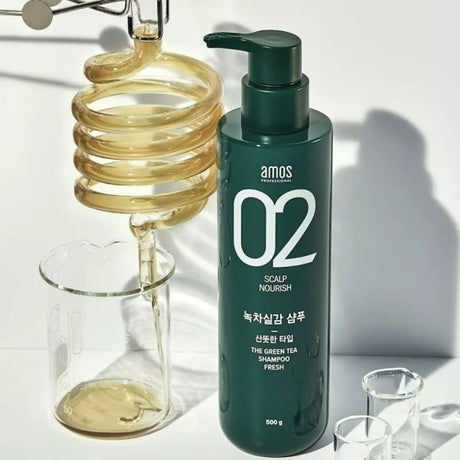 Amos 02 Nourish Scalp The Green Tea Shampoo Refresh 500g