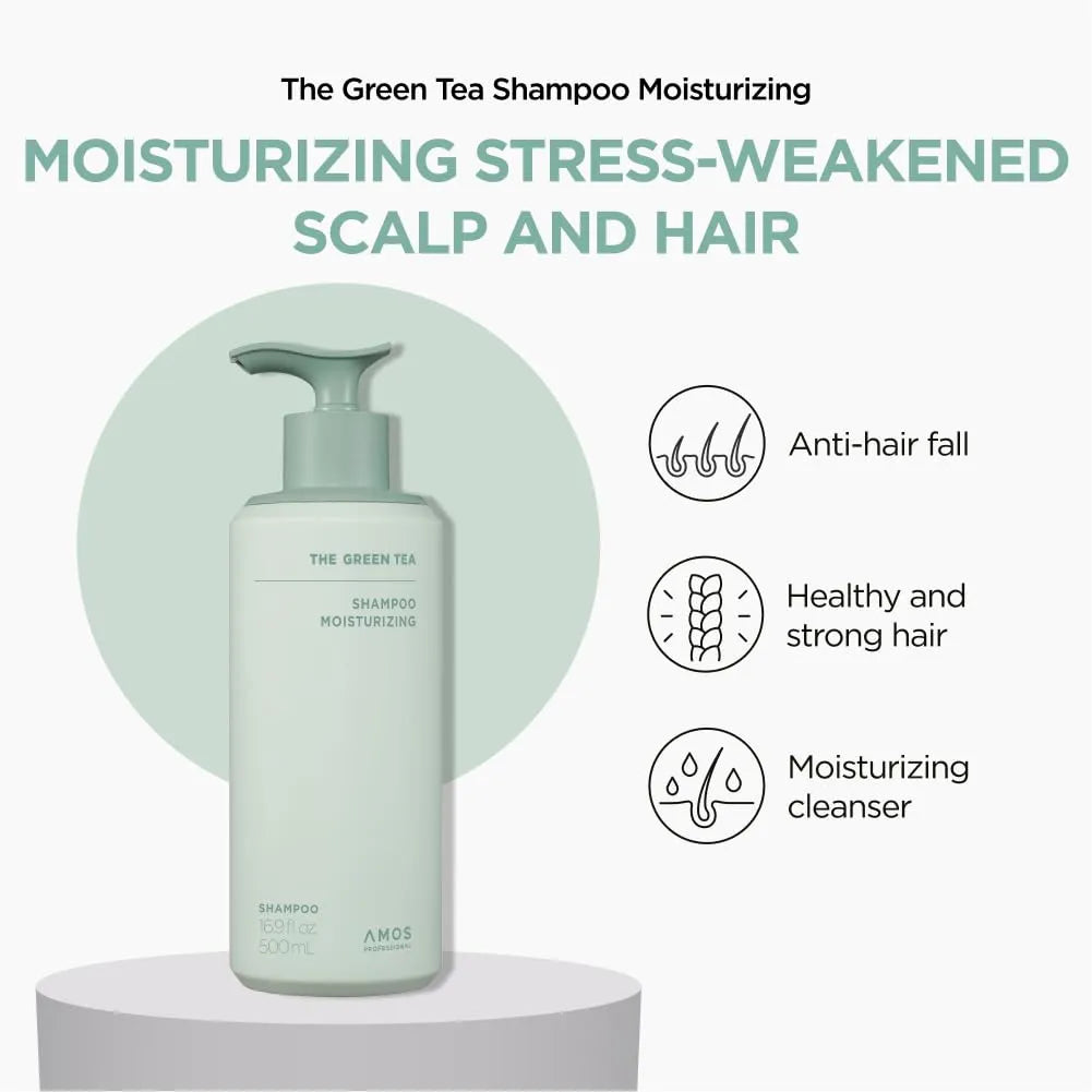 Amos The Green Shampoo Moisturizing For Dry Hair 500ml