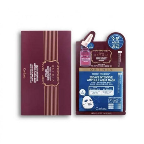 Coreana Orthia Perfect Collagen 28 Days Intensive Ampoule Aqua Mask 10pcs