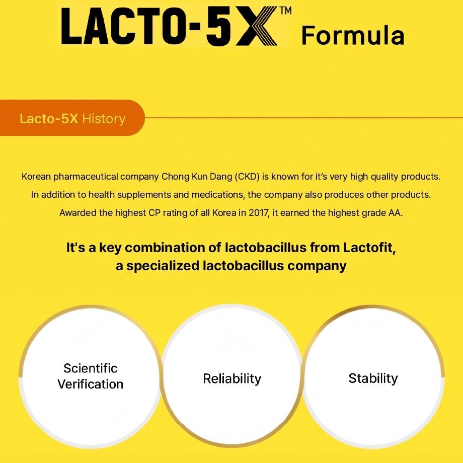 Lacto-Fit Probiotics Gold Formula Upgraded Gold 5X 50pcs
