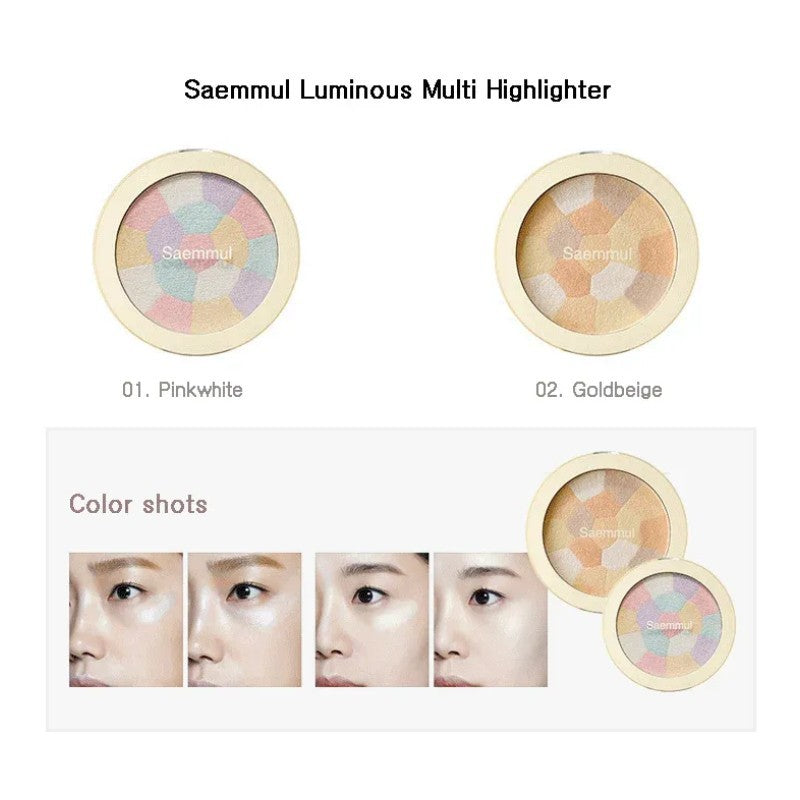 The Saem Saemmul Luminous Multi Highlighter #01 Pink White
