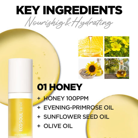 The Saem Eco Soul Lip Oil #01 Honey