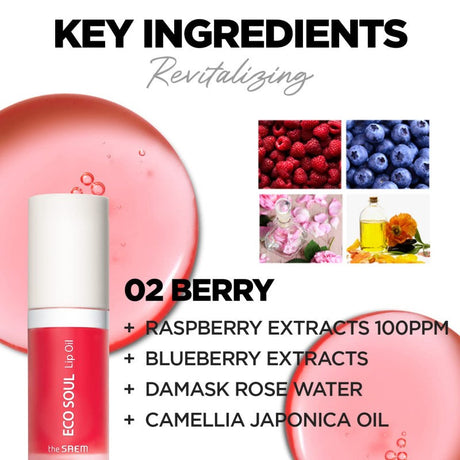 The Saem Eco Soul Lip Oil #02 Berry