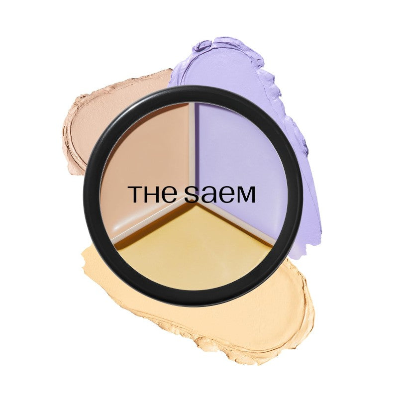 The Saem Cover Perfection Triple Pot Concealer #04 Tone Up Beige