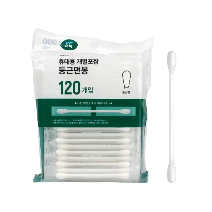 Daiso Portable Cotton Swabs Individually Packaged 120pcs