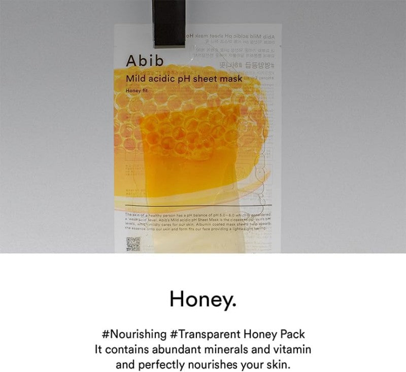 Abib Mild Acidic pH Sheet Mask Honey Fit 1pcs