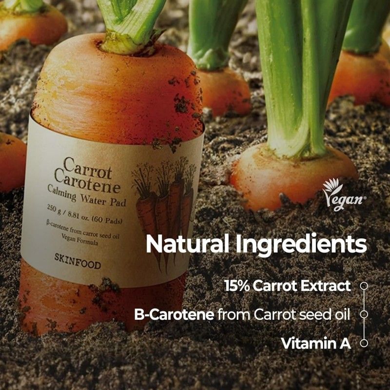 Skinfood Carrot Carotene Calming Water Pad 60+40pcs