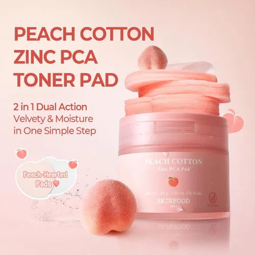 Skinfood Peach Cotton Zinc PCA Pad Manggom Edition 70pcs*2