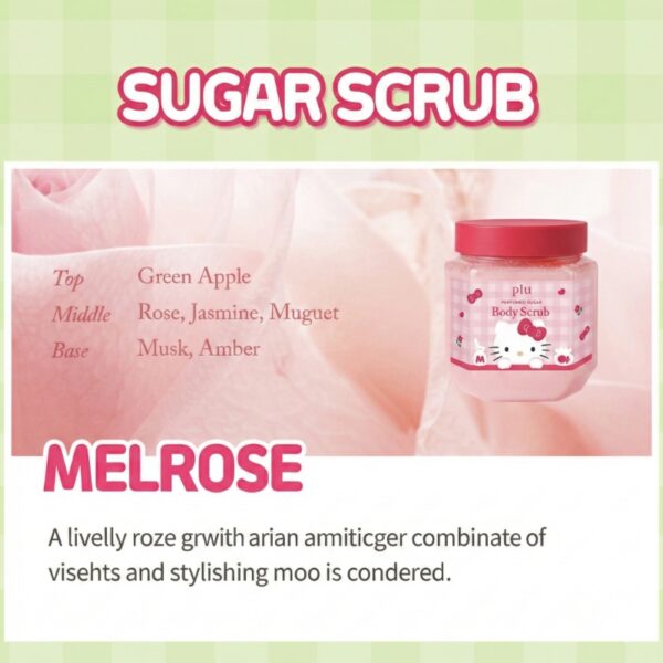 Plu x Hello Kitty Perfumed Sea Salt Scrub Body Wash Melrose 510g