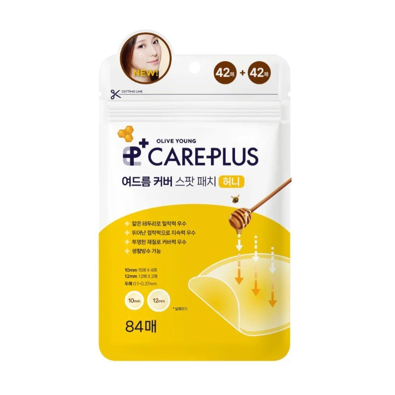 Olive Young Care Plus Honey Overnight Acne & Pimple Spot Patch 84pcs