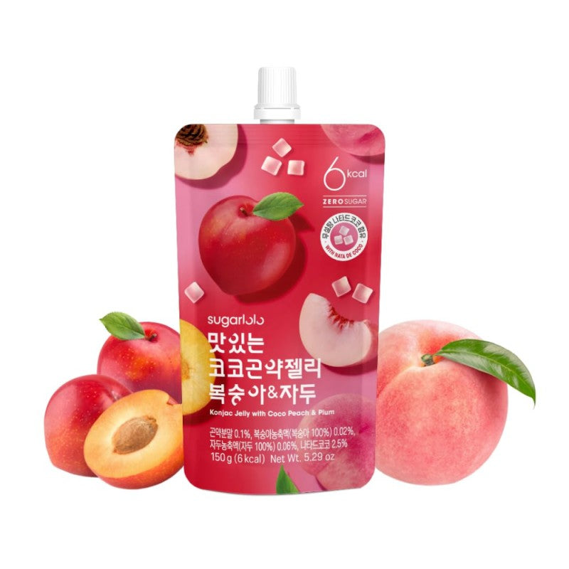 Sugarlolo蒟蒻吸吸果冻水蜜桃&李子 150g